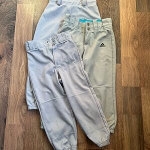 Kids Grey Baseball Pants